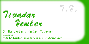 tivadar hemler business card